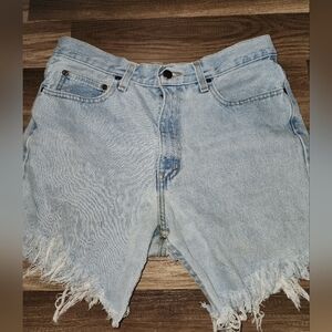 DENIM Distressed Shorts Size 32 So Cute!